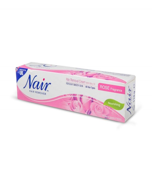 Nair baby oil hair remover cream with rose fragrance 110 ml