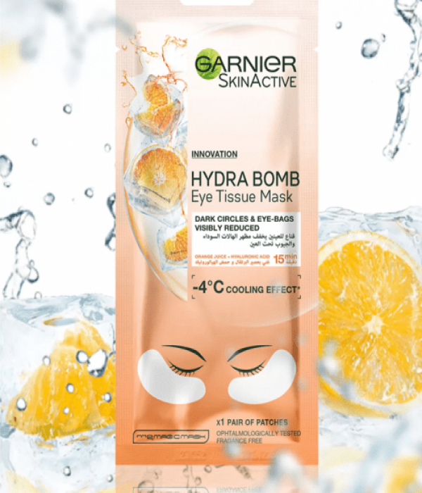 Garnier Eye Mask For Dark Circles And Pockets Under The Eyes - Orange Juice And Hyaluronic Acid