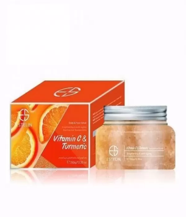 Estellen Whitening Body and Face Scrub with Vitamin C and Turmeric 350gm
