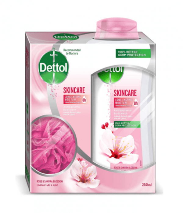 Dettol Skincare Body Wash With Loofah - 250ml