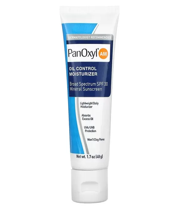 بانوكسيل‏, PanOxyl AM ، مرطب للتحكم في الزيت ، بعامل حماية من الشمس 30 ، 1.7 أونصة (48 جم)